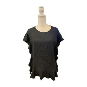 REDValentino Ruffle Sleeve Satin Top – Size 44/ US 8
